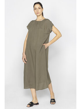 Deni Cler Milano Deni Cler Milano Sukienka letnia T-DC-3276-E2-20-42-1 Zielony Loose Fit