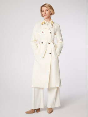 Simple Simple Trench-coat PLD003 Blanc Regular Fit