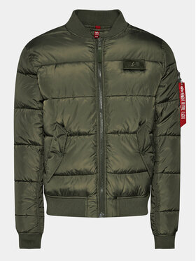 Alpha Industries Alpha Industries Пухено яке MA-1 138116 Зелен Regular Fit
