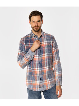 Lee Cooper Lee Cooper Koszula WILL Pomarańczowy Regular Fit