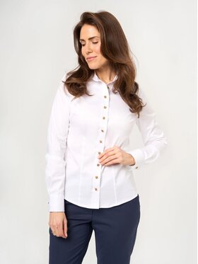 Willsoor Willsoor Koszula 61497 Biały Slim Fit