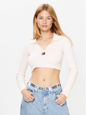 Tommy Jeans Tommy Jeans Pullover DW0DW14950 Rosa Slim Fit