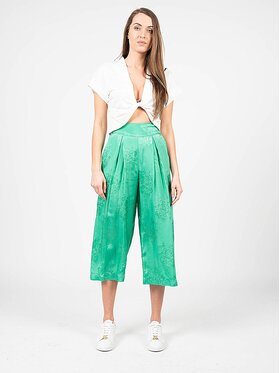 PINKO PINKO Spodnie materiałowe 1G161F 8405 | Teso 1 Zielony Oversize