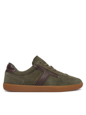 Tommy Hilfiger Tommy Hilfiger Laisvalaikio batai Th Tribeca Sneaker Suede FM0FM06069 Tamsiai žalia