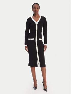 Guess Guess Trikotāžas kleita W6RK38 Z3HP2 Melns Regular Fit