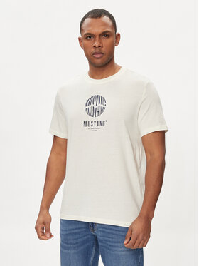 Mustang Mustang T-Shirt Austin 1014951 Biały Regular Fit