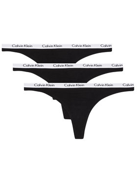 Calvin Klein Underwear Calvin Klein Underwear Komplet 3 par stringów 000QD3587E Czarny