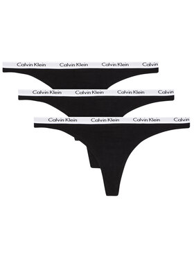 Calvin Klein Underwear Calvin Klein Underwear Sada 3 kusů string kalhotek 000QD3587E Černá