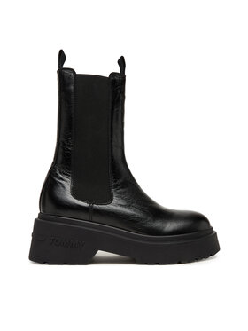 Tommy Jeans Tommy Jeans Chelsea cipele Tjw Chunky Shiny EN0EN02888 Crna