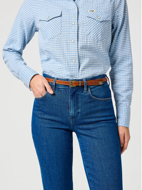Wrangler Wrangler Pasek Damski THIN WESTERN BELT Brązowy