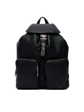 Calvin Klein Calvin Klein Mugursoma Weebbing Strap Flap Backpack LV04F3645G Melns