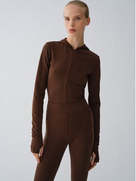 La Mania La Mania Bluza MANDIE Brązowy ciemny Basic Fit