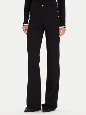 Guess Guess Текстилни панталони W5BB16 KCMU2 Черен Flare Fit