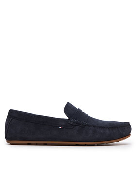 Tommy Hilfiger Tommy Hilfiger Mokasyny Casual Hilfiger Suede Driver FM0FM04998 Granatowy