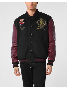 PHILIPP PLEIN PHILIPP PLEIN Kožená bunda 26997 Černá Regular Fit