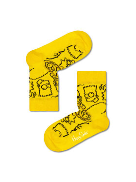 Happy Socks Happy Socks Unisex Magasszárú Zokni SIM01-2200 Sárga
