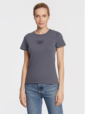 Lee Lee T-Shirt L44WYGTX Szary Slim Fit