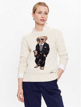 Polo Ralph Lauren Polo Ralph Lauren Sweter 211906034001 Écru Regular Fit