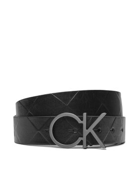 Calvin Klein Calvin Klein Pasek Damski Re-Lock Quilt Ck Logo Belt 30Mm K60K611102 Czarny