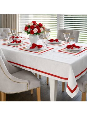 Roseberry Home Roseberry Home Obrus Red Stripes Czerwony