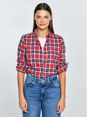 BIG STAR BIG STAR Koszula PETRINI Bordowy Basic Fit
