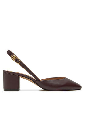 Tommy Hilfiger Tommy Hilfiger Sandale Pump Slingback Smooth Leather FW0FW08621 Vișiniu