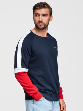Ombre Ombre Mikina OM-SSNZ-22FW-003 Tmavomodrá Regular Fit
