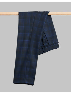 Borgio Borgio Spodnie garniturowe lomazzo Granatowy Slim Fit