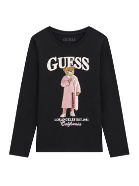 Guess Guess Blúzka J6BI12 K5793 Čierna Regular Fit