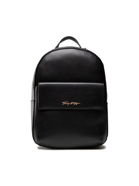 Tommy Hilfiger Tommy Hilfiger Σακίδιο Iconic Tommy Backpack Signature AW0AW10955 Μαύρο