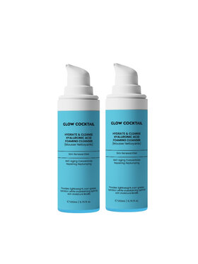 Glow Cocktail Glow Cocktail 2 x Nawilżająco-oczyszczający żel z kwasem hialuronowym 200 ml Zestaw do pielęgnacji skóry