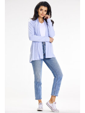Awama Awama Sweter A655 Niebieski Basic Fit