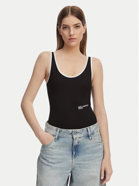 Karl Lagerfeld Jeans Karl Lagerfeld Jeans Боді A2W17021 Чорний Slim Fit