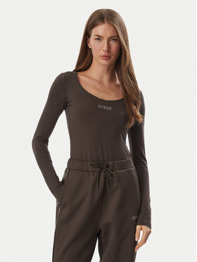 Guess Guess Body V6BP12 K6916 Tmavo hnedá Slim Fit