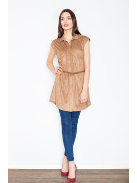 FIGL FIGL Sukienka M451 Brązowy Regular Fit