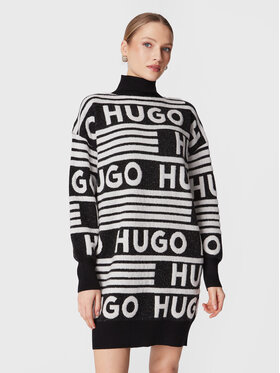 Hugo Hugo Strickkleid Sisminy 50478976 Schwarz Oversize