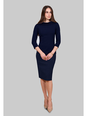 Kasia Zapała Kasia Zapała Sukienka koktajlowa Valeria Granatowy Slim Fit