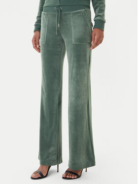 Juicy Couture Juicy Couture Spodnie dresowe Layla JCSEBJ001 Zielony Flared Leg