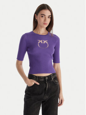 PINKO PINKO Μπλουζάκι Tritone Maglia 102017 A18M Μωβ Slim Fit