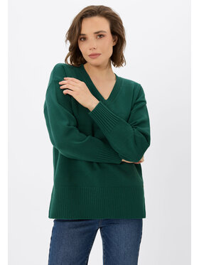 Volcano Volcano Sweter S-NOVA Zielony Regular Fit