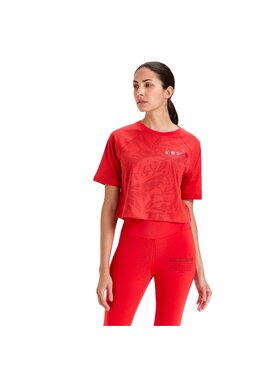 Diadora Diadora T-Shirt L. T-SHIRT SS CROP MANIFESTO Czerwony Basic Fit