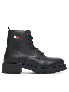 Tommy Jeans Tommy Jeans Trappers Tjw Lace Up Leather Boot EN0EN02824 Negru