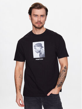 Primitive Primitive Tricou 2Pac P14380 Negru Regular Fit