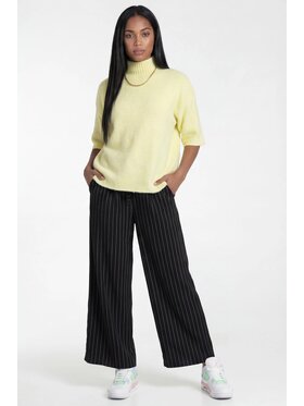 FIGL FIGL Palazzo nohavice M1323 Čierna Loose Fit