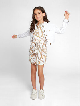 MICHAEL KORS KIDS MICHAEL KORS KIDS Kurtka jeansowa R16126 S Biały Regular Fit