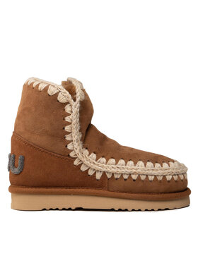 Mou Mou Śniegowce Eskimo 18 Glitter Logo MU.FW101050A Brązowy