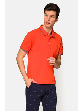 Lancerto Lancerto Polo Dominic PO124121000025 Pomarańczowy Regular Fit