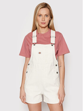 Dickies Dickies Salopette Duck Canvas DK0A4XPTC43 Bianco Regular Fit