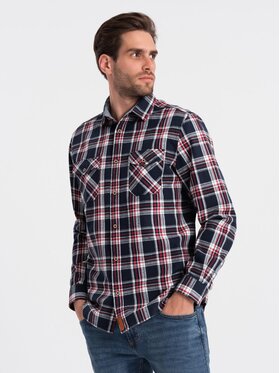Ombre Ombre Košile OM-SHCS-0137 Barevná Regular Fit