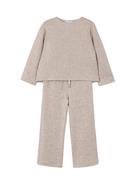 Mayoral Mayoral Dres 4584 Beżowy Relaxed Fit